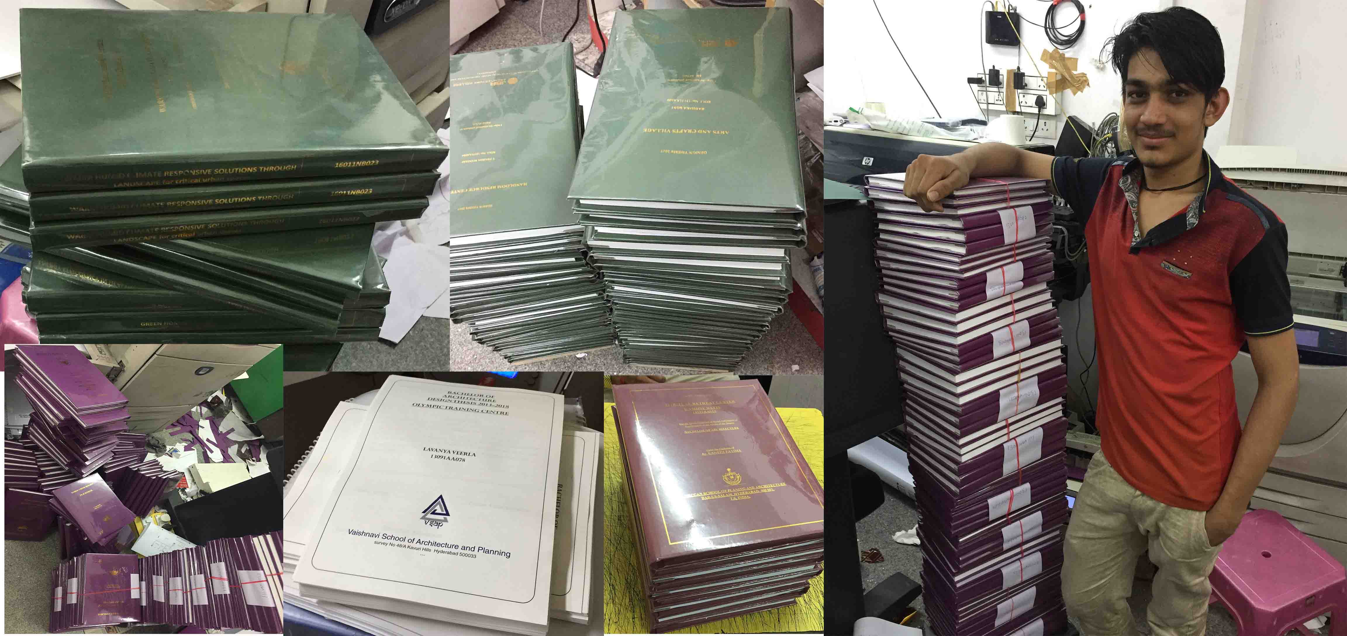 Architectural Student Printing, thesis binding, Project Binding